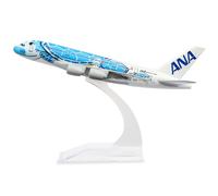 24-Hours 1/400 Turtle Blue A380 Modèle d'avion pour présentoir 16 cm