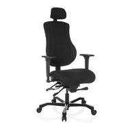 24 HOURS BASIC tissu - Siège pivotant XXL Noir