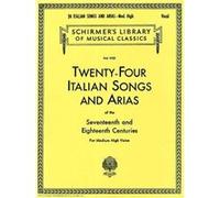Schirmer – 24 chansons italiennes et airs – Voix médium-haute