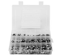 24 kits de boîte d'assortiment de condensateur électrolytique en aluminium de valeur 400pcs SMD en aluminium pour la fabrication de circuits, plage de valeurs 0,1uF à 1000uF