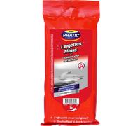 24 Lingettes Nettoyantes Mains Auto Pratic