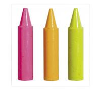 24 maxi crayons cire couleurs assorties