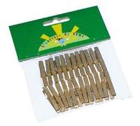 24 mini pinces à linge dorées Doré G