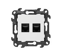 24 MODULES BLANC PRISE ORDINATEUR 2X UAE 8 CAT.5E N52.01/11