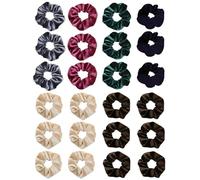 24 Morceaux De Bague De Cheveux En Peluche, Bague À Cheveux Simples Rétro, Anneau De Cheveux En Velours, Bague À Cheveux Élastique, Accessoires De Cheveux Pour Filles, Outils De Coiffure