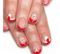 24 nœuds de flocon de neige à pression sur les ongles, autocollants réutilisables en ABS pour Nail Art pour femmes, réunions de vacances et rencontres