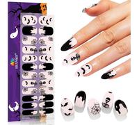 24 Ongles En Gel Durci Halloween,Bandes Vernis Y2k,Autocollants,Manucure Qualité Professionnelle Avec Lime Et Bâton À Ongle (Breuvages De Sorcière)