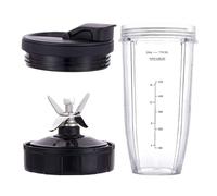 24 Oz De Pièces De Rechange For Mélangeur, Compatible For Nutri Ninja, For Mélangeur Auto IQ BN801 SS101 BL480-30 BL641 Et Récipient De Mélange À Lame D'extracteur À 7 Ailettes