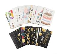 24 Pack Birthday Cards Bulk Assorted Designs With Envelopes