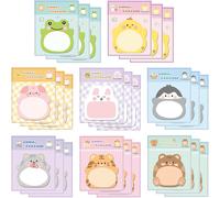24 Pack Notes Adhésives En Forme Animaux,Mini Notes Autocollantes,Pour Les Études,La Maison,Le Bureau,La Colocation Ou Les Cadeaux