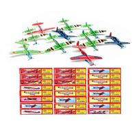 24 Pack Planeurs Polystyrène, Emballage Individuel Avion en polystyrène, Plan en Plastique de Mousse, Avions Jouets pour Enfants, Avions Jouets Pour Enfants Jeu Pochettes Surprise, Cadeaux Invités