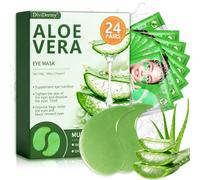 24 Paires Aloe Vera Patchs Yeux, Patch Yeux Anti Cernes à l'Aloe Vera, Masques Hydratants pour Les Patch, Réduit les Cernes et Poches, Effet Rafraîchissant et Confortable