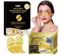 24 Paires Patch Yeux,Collagène Patch Hydratant Yeux En Gel,24K Gold Masque yeux pour Soin Visage Anti Rides,Relâchement yeux gonflés,Apaisement,Hydratation,Femme et Homme