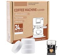 24 Pastilles de Nettoyage pour Machines à Café, Tablettes de Nettoyage pour Jura, Krups, Melitta, Delonghi, Siemens, Philips, Bosch, Nespresso, Tassimo, Sage, Senseo, Élimine Graisse, Taches & Résidus