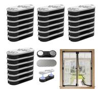 24 pcs Aimant Moustiquaire Puissant Clip,Magnetic Window Mosquito Net | No Drilling,Conception Autocollante,Réutilisable, Solide,for Window Curtains Door Badge Posters Photos Note