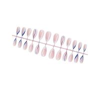 24 PCS AMANDE FORME FAUX Nails Automne Winter Press On Nails Nails Acryliques Avec Designs Tourbillon