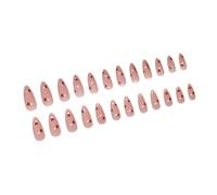 24 PCS AMANDE FORME FAUX Nails Coeurs Couvertures Full Stick Sur La Valentin Artificielle Brillante Presse Sur