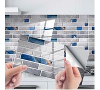 24 PCS Autocollant pour carrelage mural, Stickers Carreaux Muraux, Convient pour la Cuisine, Salle de Bain（10x20cm）