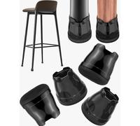 24 Pcs Black Silicone Round Floor Cover Caps With Felt Cushion Wear-Resistant Floor Protector Cover-Eliminate Noise And Scratch On Floor (Extra Small-15-20mm)