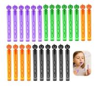 24 Pcs Bulles de Savon pour Enfant, Mini Tubes Bouteilles Machine à Bulle Jouet Jeux Exterieur pour Anniversaire Mariage, Surprise Cadeaux Invités, Pas de Liquide (10.8cm/4 Couleurs)