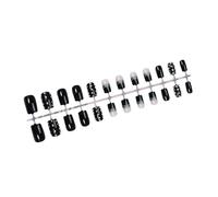 24 PCS Christmas Hivernal Faux Nails Snowflake Couvertures Complètes Stick On Nails French Tip Press On For Women And Girls
