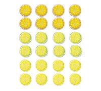 24 pcs,Citrons Artificiels,Tranches Citron,Faux Fruits DéCoratifs RéAlistes,DéCoration Imitation Tranche Citron,DéCoration DéCoration Fruits,pour DéCoration FêTe Maison (Trois Couleurs) A8YR110131a