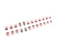 24 Pcs Coeur Coeur Complexe Couvertures Faux Ongles