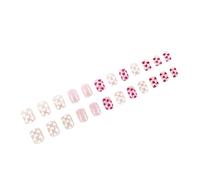 24 PCS COEUR COVERS FULL COVERS SUR LES NOURS SALTINES Day Faux Nails Appuyez Sur Un Carré Court Artificiel Pour Les Femmes
