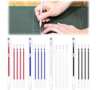 24 PCS Crayon de Marquage pour Tissu - Ensemble Complet de Marqueurs de Couture Effaçables en 4 Couleurs - Accessoire Couture de Qualité