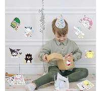 24 Pcs Cute Cartoon Autocollant,Mignon Anime Stickers,Diy Dessin Animé Autocollants,Make A Face Autocollants,Enfants Autocollants De Puzzle,Animal Sticker Pour École Fête D'anniversaire Faveurs