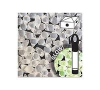 24 pcs DIAMONDUO Glass Two-Hole Beads Rhombus gemduo 5 x 8 mm, Crystal Matte Glows in The Dark