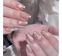 24 PCS ELLEGANT PRESS SUR LES CONSEMBLES FRANSS FAUX FAUX COVORS FULLING Sticks Sur Le Carré Mediums Square