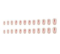 24 Pcs En Forme D'amande Faux Nails Automne Hiver Acrylique Sparkling Press Sur Les Couvertures Complètes De La Mode