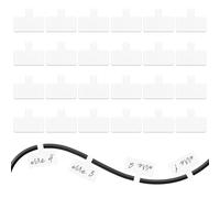 24 Pcs Etiquettes pour Câbles,Etiquettes fil Électrique,Etiquettes de Câble Autocollantes,Étiquettes de Câble en Nylon,Etiquette pour Ecrire à la Main,Réutilisable,pour Organiser et Gestion Câbles,Fil