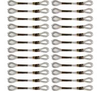 24 -pcs -Fils de point de croix argenté brillant Broderies faites à la main 8 mètres