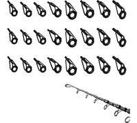24 Pcs Fishing Rod Repair Kit With Stainless Steel Ceramic Ring 8 Different Sizes