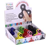 24 PCs FunAdd couleurs mélangées Fidget Spinner Jouet Réducteur de Stress Anti-Anxiété avec boîte stand d'affichage, 1,5 minutes de rotation