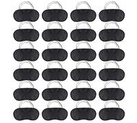 24 Pcs Masque de Sommeil, Masque de Nuit Ultra Doux Respirant | Masques Yeux Dormir Anti-lumière avec Sangles Réglables pour Maison Avion Train Voyage pour Hommes Femmes (Noir)