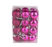 24 PCS Mini Boules De Noel Petites Boules De Noël 3 CM Sapin De Noel Boule De Noël En Plastique Incassable Pour Christmas Décoration Arbre Fête Boule Mini De Table Décorations De Sapin Ensemble