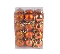 24 PCS Mini Boules De Noel Petites Boules De Noël 3 CM Sapin De Noel Boule De Noël En Plastique Incassable Pour Christmas Décoration Arbre Fête Boule Mini De Table Décorations De Sapin Ensemble