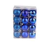 24 PCS Mini Boules De Noel Petites Boules De Noël 3 CM Sapin De Noel Boule De Noël En Plastique Incassable Pour Christmas Décoration Arbre Fête Boule Mini De Table Décorations De Sapin Ensemble