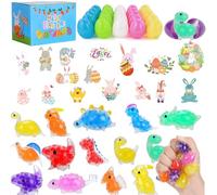 24 PCS Pâques Mochi Squishy Squeeze Jouets, Kawaii Squishy Animaux Balles Anti Stress, Ensemble de Jouets d'oeufs de Pâques, Mini Animaux Jouets Squeezie Doux Squishy, Cadeau Pâquess pour Enfant