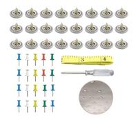 24 Pcs Réparation De Ciel De Toit, Punaise Ciel de Toit Voiture Gris Réparation Facile du de Voiture en Quelques Étapes avec épingles Tournevis Ruban à Mesurer etc Universel pour Toutes Les Voitures