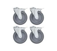 vidaXL 24 pcs Roulettes pivotantes à trou de boulon 125 mm