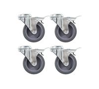 vidaXL 24 pcs Roulettes pivotantes à trou de boulon 75 mm