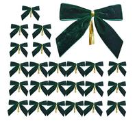24 PCS Satin Ribbon Bows - Christmas Tree Velvet Bows Set of 24 - Bow Decorations for Party, Gift Wrapping, Crafting, Weddings, Cake - Premium Satin-Finish Holiday Decor for Door Window Indoor Outdoor