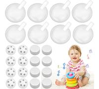24 Pcs Squeaker Plastique Grelot pour Hochet Bébé Hochet Boîte Blanc Jouets Couineurs en Plastique Transparent pour Bricolage Poupée Jouet Animal de Compagnie Au Crochet 35mm 24mm 12 * 22 mm
