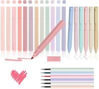 24 Pcs Surligneurs Set, Surligneur Pastel Facile À Tenir, Papeterie Aesthetic Sèche Rapidement, Stylo Pastel Avec Recharge Remplaçable, Surligneur Bible Pour Journal, School, Office[Z1019]