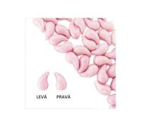24 pcs ZoliDuo Czech 2-hole glass beads, 5 x 8 mm pink, left version (Perles de verre zoliduo tchèque 2 trous Rose)