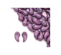 24 pcs ZoliDuo Czech 2-hole glass beads, 5 x 8 mm violet, right version (Perles de verre zoliduo tchèque 2 trous Violet)